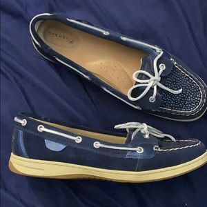 Sz 12 Sperry Top-Sider navy blue boat shoes